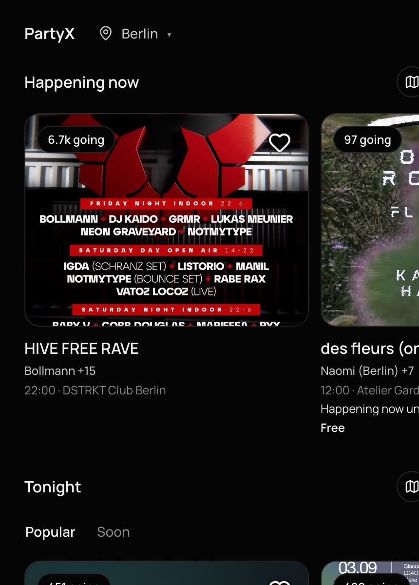Guest app on a phone: happening now in Berlin